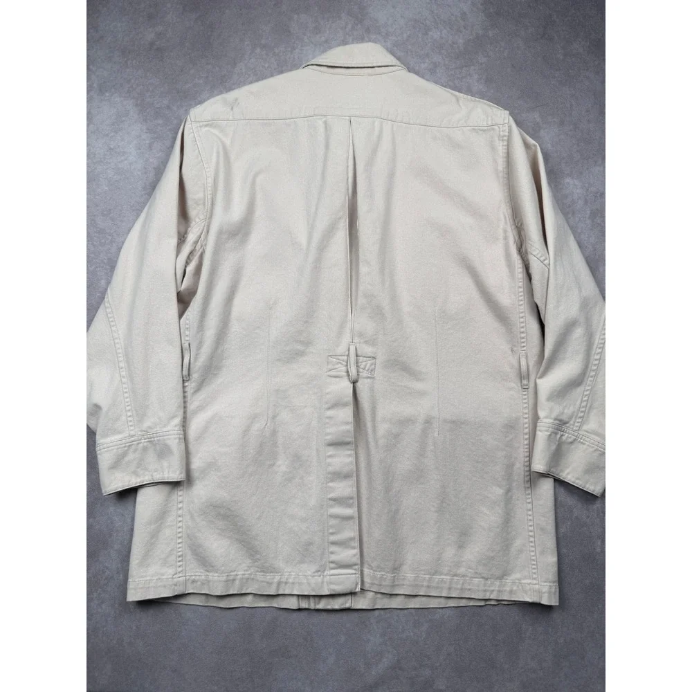 Vintage Banana Republic Safari Jacket Mens M Khaki Cotton Twill Utility Coat
